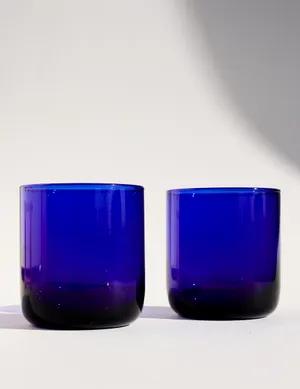 Vintage Libbey Cobalt Blue Low Ball Glass