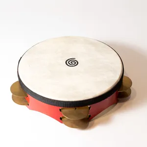 Red and White Professional Tambourine