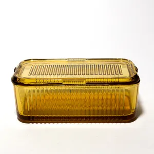 Yellow Gold Rectangular refrigerator dish