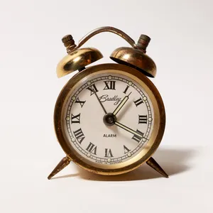 Vintage Bradley Brass Twin Bell Alarm Clock