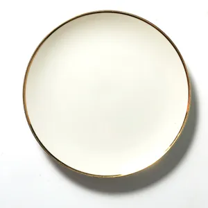 Plain, Elegant, Sophisticated Franciscan Cream colored Salad Plate with a Gold Band
