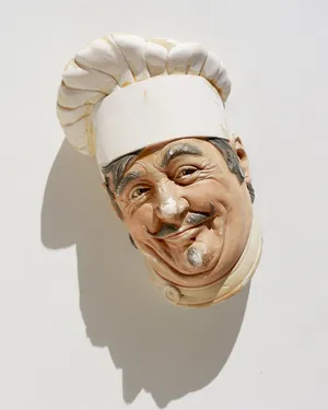 Chef Head Wall Art Hanging Decor 1970s, Chef Boyardee