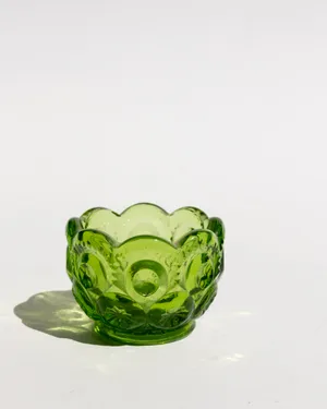 Vintage Green Glass Toothpick Holder Featuring the 