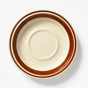 Chateau Hand Painted Stoneware Dark brown Saucer - 6