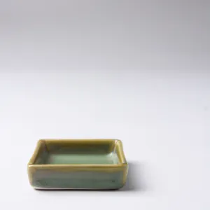 Small Green Square Dish - .75