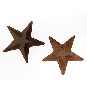 Steel Texas Stars. Rusty, Patina, Various Sizes.Metal Star Large flat top