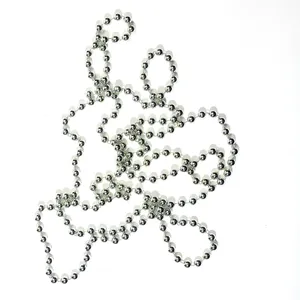 Iridescent Plastic silver beaded garland - .5