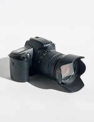 1990 All Black Canon Rebel, Manual Still Photography Camera, vintage Technology