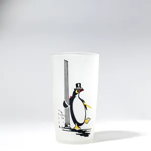 Tom Collins Frosted Glass Penguin in a Top Hat and Tails