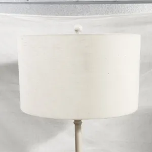 Extra Large White Shallow Drum Lampshade