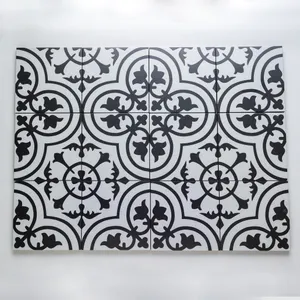Surface Black & White Ceramic Tile - 3' x4' (made up of 8
