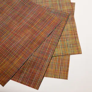 Multicolor Woven Vinyl Placemats Set Four Modern