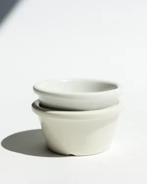 Heavy Weight Melamine Smooth Ramekin White, Condiment Bowl