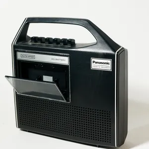 Panasonic Vintage 1970s Portable Cassette Recorder Black