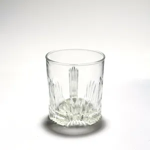 Single Selecta etched glass rocks glass, whiskey, scotch - 3.5
