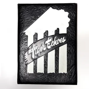 Antique Black and White leather bound yearbook