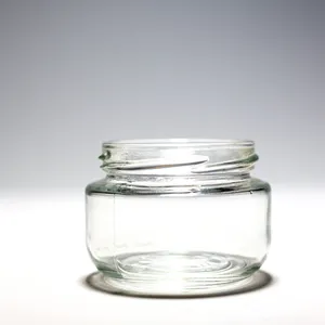 Vintage Sunshine Pimientos Jar with yellow lid, Short Jar