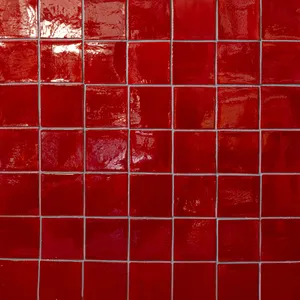 Surface Tile:  Ruby Rich Red Vintage Clay Talavera Tile Surface, Mexican Tile, Backdrop, Back splash, Back ground, Table Top, Counter Top Photography Surface- 30