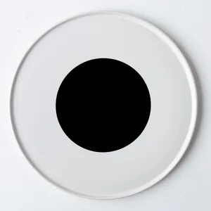 Round Plate with an Edge and a Black Dot 
