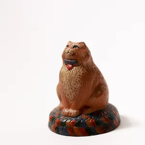 Vintage Ceramic Brown Tabby Cat Figurine Collectible, smalls, knick knack