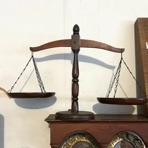 Vintage Wood Scales of Justice, 1960s