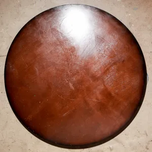 Vintage Mahogany Round Bistro Table Top Surface, Dark Brown