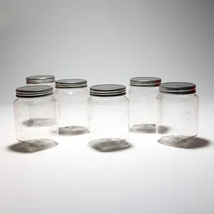 Craft Plastic Square Mason Jars