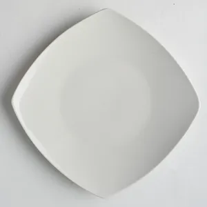 Plain White Rounded  Square Plate - 7