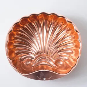 Vintage Copper Seashell Cake Pan Jello Mold - 9.75