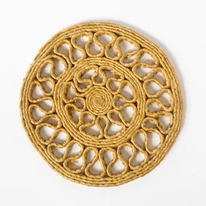 Hand Woven wicker Trivet - 6.25