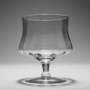 Large Clear Ribbed Glass with Seafood Insert Cup