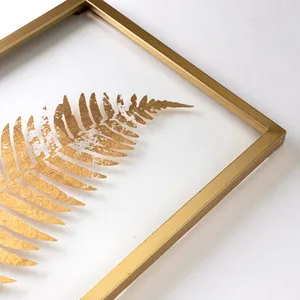 Translucent Gold Fern Branch Art - 30.25