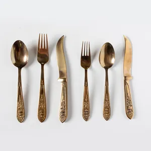Regal Gold Flatware Knife, Spoon, Fork  8