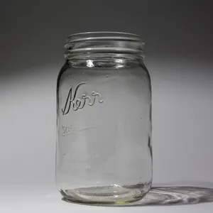 Vintage Kerr Wide Mouth Clear Glass Mason Jar