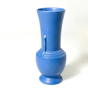 Art Deco Periwinkle Blue Bud Vase Greek Flower Vase