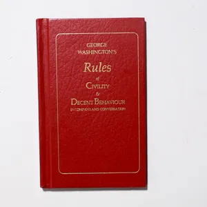George Washington Civility Red Leather Gold Hardcover Book