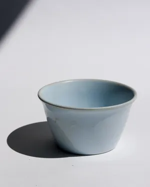 Medium Sized Light Blue Ceramic Condiment Bowl