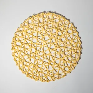 Yellow, Loosely Woven Straw Placemats