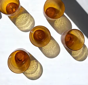 Golden Texture Tumblers Glasses - 3