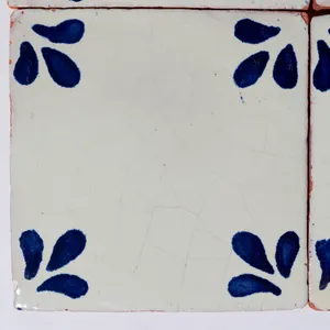 Handpainted Mexican Talavera Blue White Ceramic Tiles