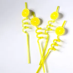 Lemon Crazy Straws for Summer
