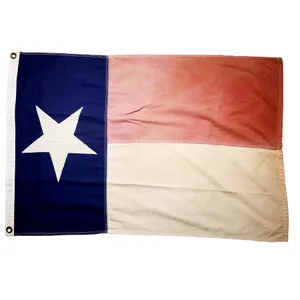 Vintage Faded Cotton Texas Lone Star Flag