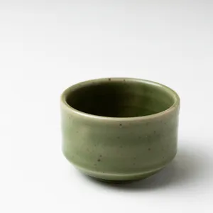 Small Green Gray Japanese ceramic Sake cup - 1.75