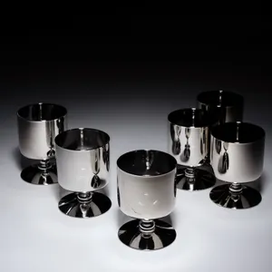 Mercury Glass Cordial Glasses - 3.5