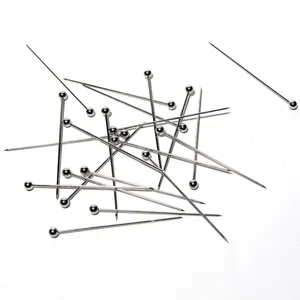 21 silver bar tool toothpicks with a ball at one end