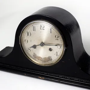 Seth Thomas Dark Mahogany Tambour Mantel Clock - 17.25 x 8.5