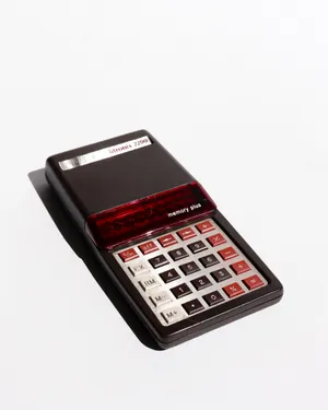 1970s Desk Calculator Brown and Silver