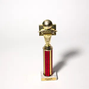 Vintage Plastic red and Gold basketball trophy