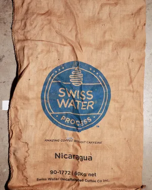 Authentic Nicaragua Swiss Water Decaf Burlap Coffee Sack