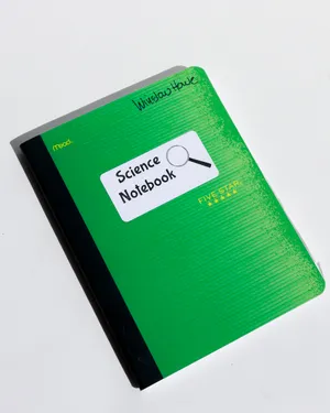 Green School Notebook Used